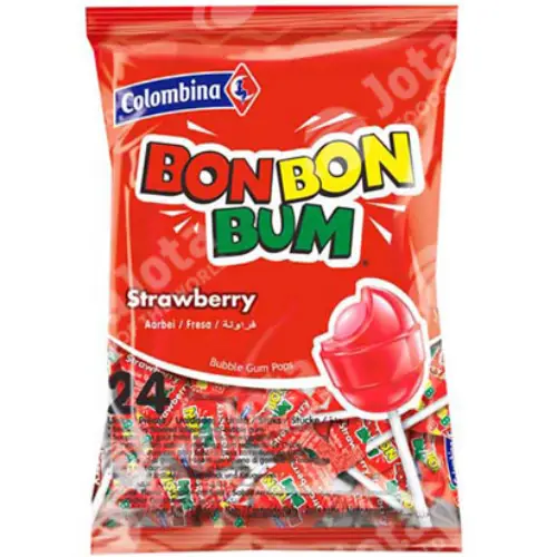 Colombina bon bon bum lollipops fresa