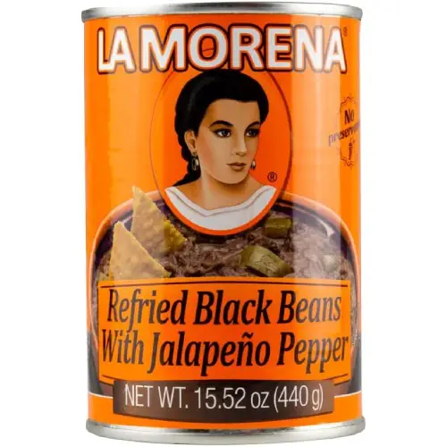 La morena frijol negro refrito c/ jalapeño