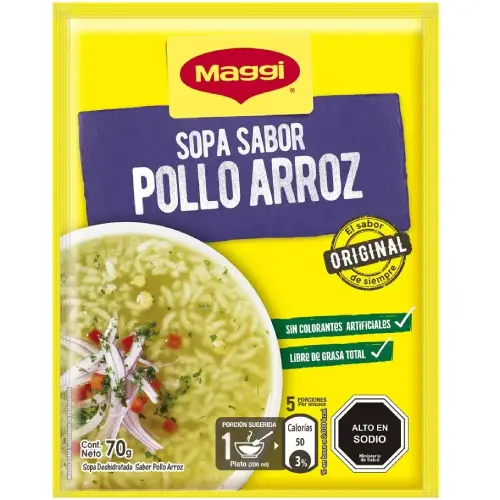 Maggi sopa pollo arroz