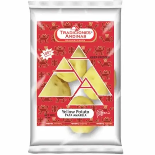 Tradiciones andinas papa amarilla pelada congelada