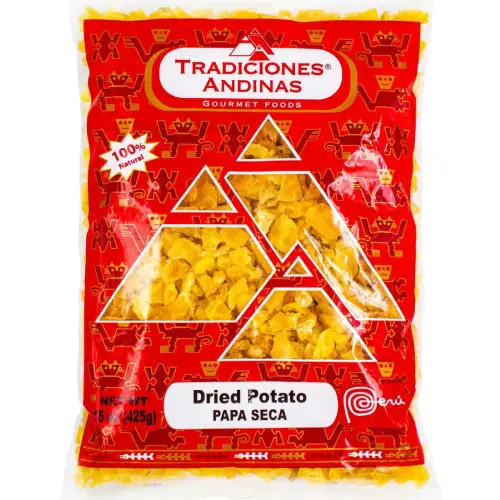 Tradiciones andinas Papa seca rubia