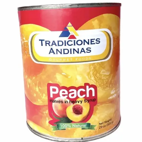 Tradiciones andinas duraznos en almibar